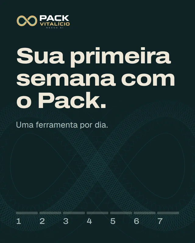 Slide 1: Sua primeira semana com o Pack. Uma ferramenta por dia.