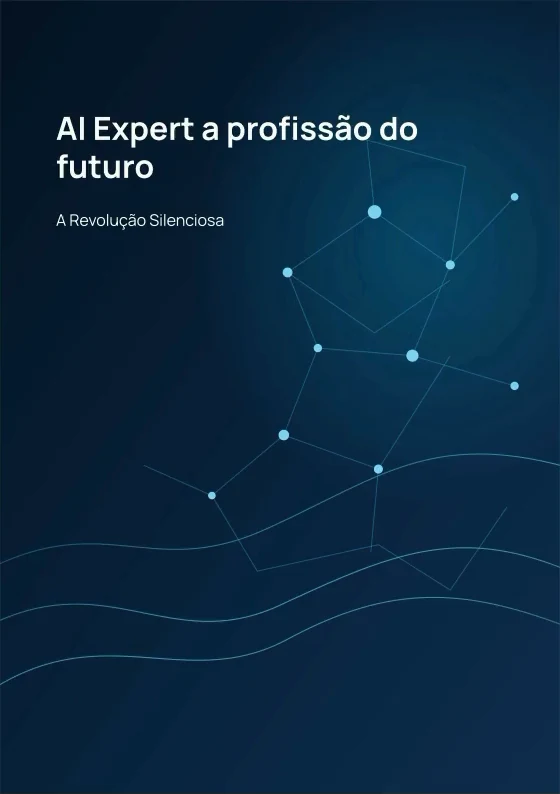 Capa do ebook "AI Expert a profissão do futuro", subtítulo "A Revolução Silenciosa", feito no Ebook Generator